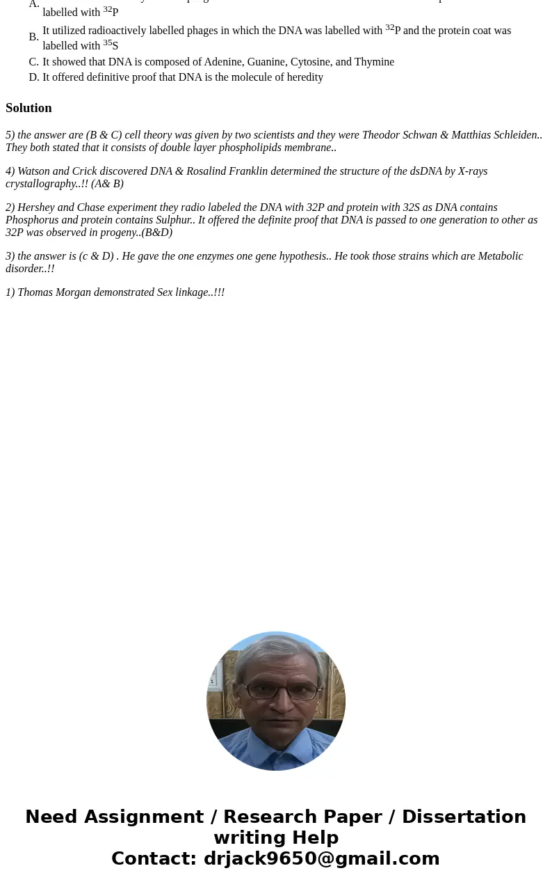 1. Why was the appearance of a single white-eyed fly so important to Thomas Morgan and his lab? (Multiple Answer: Choose all that are correct) They were able to