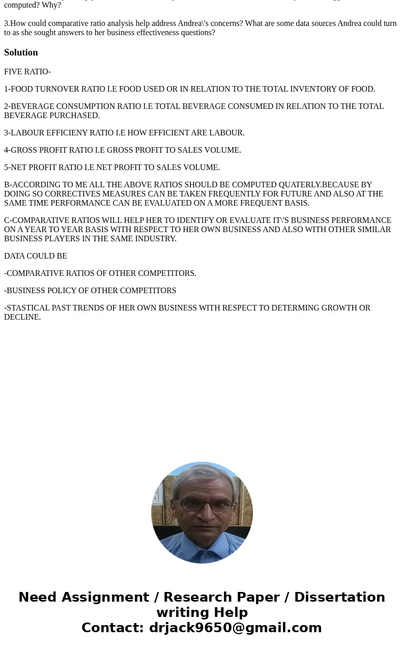  Andrea Wasserman knows her business, but she often wonders if anyone else really does. Andrea owns and operates a successful catering company. Each catered eve