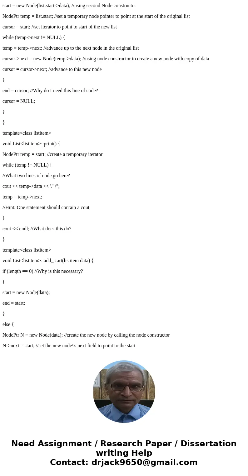 C++ problem Part 1: Recursive Print (40 pts) Please write the recursive List reverse print function, whose iterative version we wrote in class. Below are the fu C++ problem Part 1: Recursive Print (40 pts) Please write the recursive List reverse print function, whose iterative version we wrote in class. Below are the fu