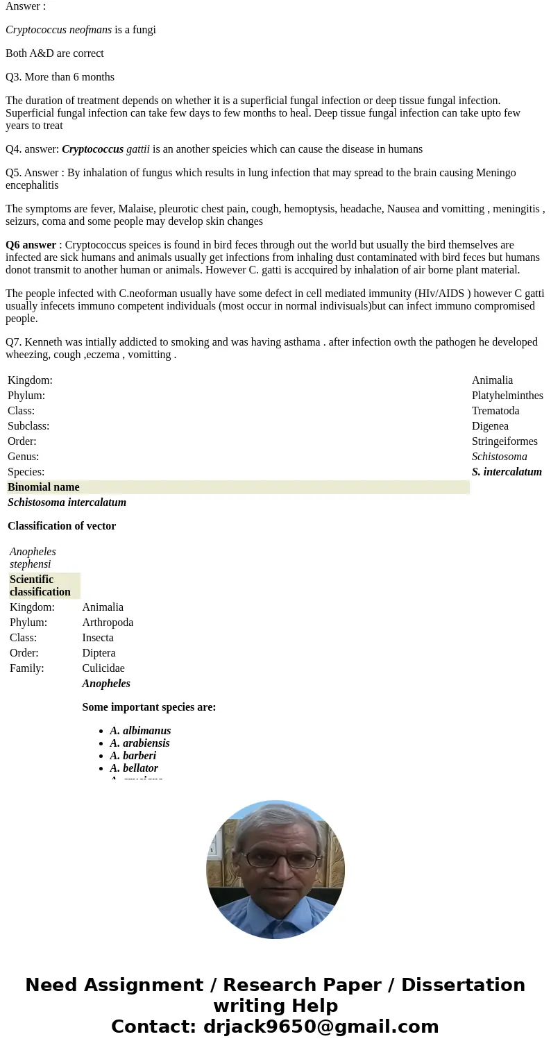  case study of a female with a parasitic disease Here is a Microbiology student\'s story from her point of view and in her own words. Some words were changed to
