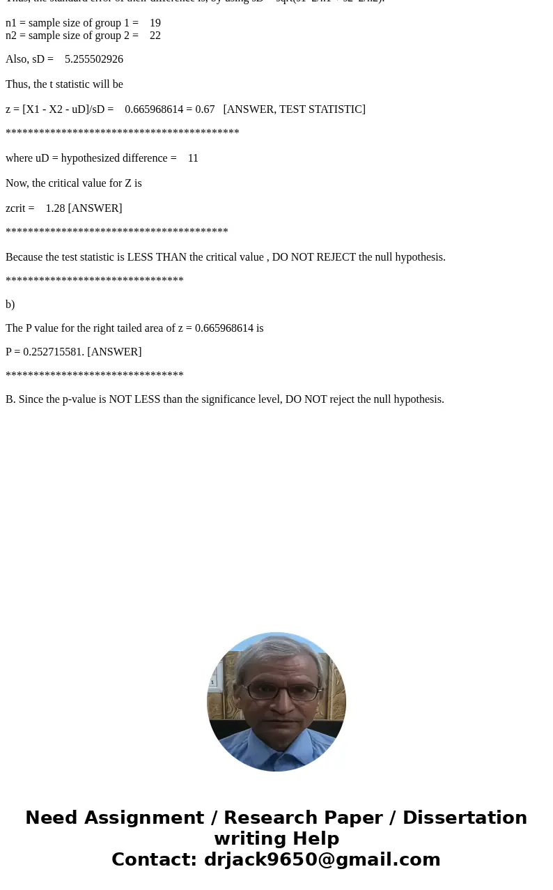 Consider the following hypothesis statement using = 0.10 and data from two independent samples. Assume the population variances are equal and the populations ar Consider the following hypothesis statement using = 0.10 and data from two independent samples. Assume the population variances are equal and the populations ar