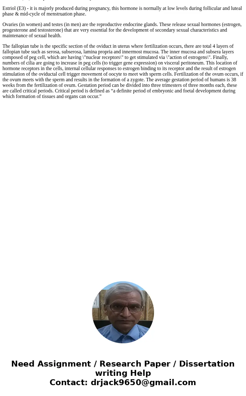  During female estrus, one effect of estrogen binding to its receptor in the oviduct is to provide an environment for successful fertilization to occurr by main