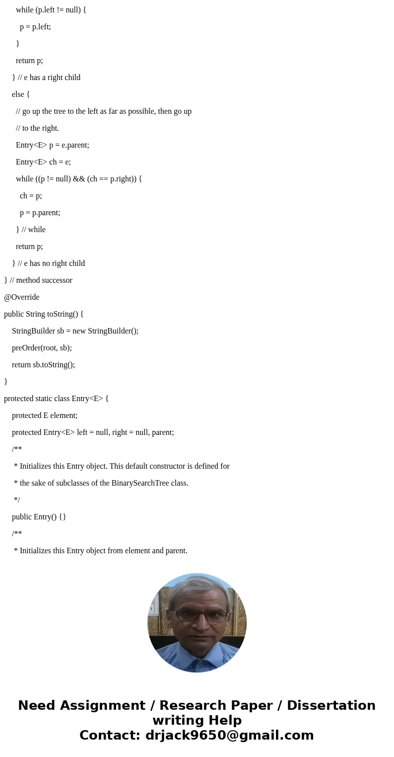 For the code below complete the preOrder() method so that it performs a preOrder traversal of the tree. For each node it traverses, it should call sb.append() t For the code below complete the preOrder() method so that it performs a preOrder traversal of the tree. For each node it traverses, it should call sb.append() t