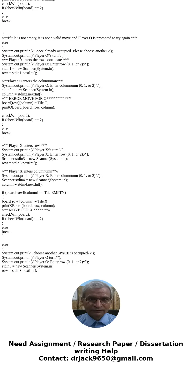 I am doing in eclipse can you send me the code Thank You Finish reading Deitel, Chepter 8 Create a class TicTac Toe that will enable class contans a pivate 3-b  I am doing in eclipse can you send me the code Thank You Finish reading Deitel, Chepter 8 Create a class TicTac Toe that will enable class contans a pivate 3-b