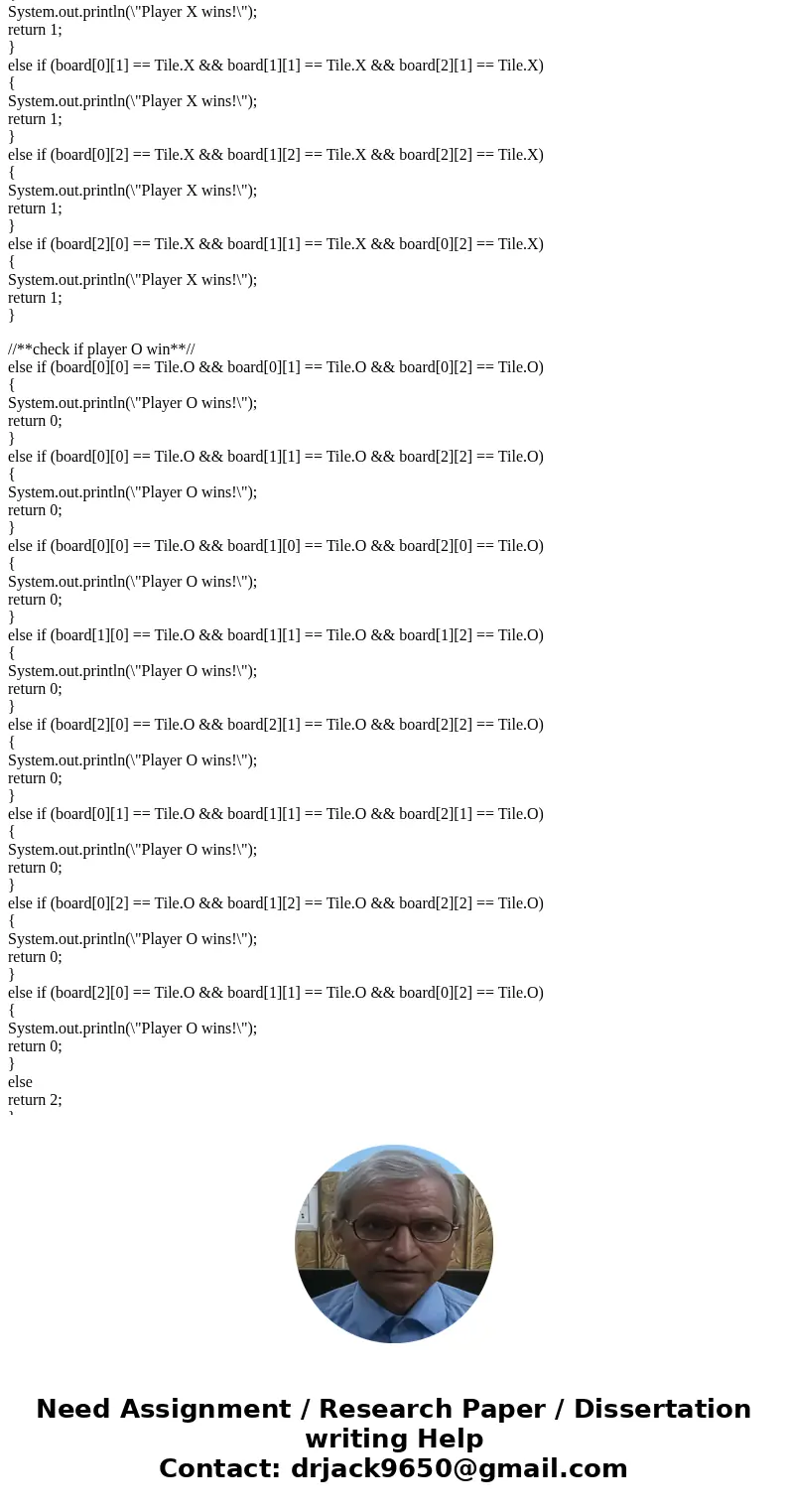 I am doing in eclipse can you send me the code Thank You Finish reading Deitel, Chepter 8 Create a class TicTac Toe that will enable class contans a pivate 3-b  I am doing in eclipse can you send me the code Thank You Finish reading Deitel, Chepter 8 Create a class TicTac Toe that will enable class contans a pivate 3-b