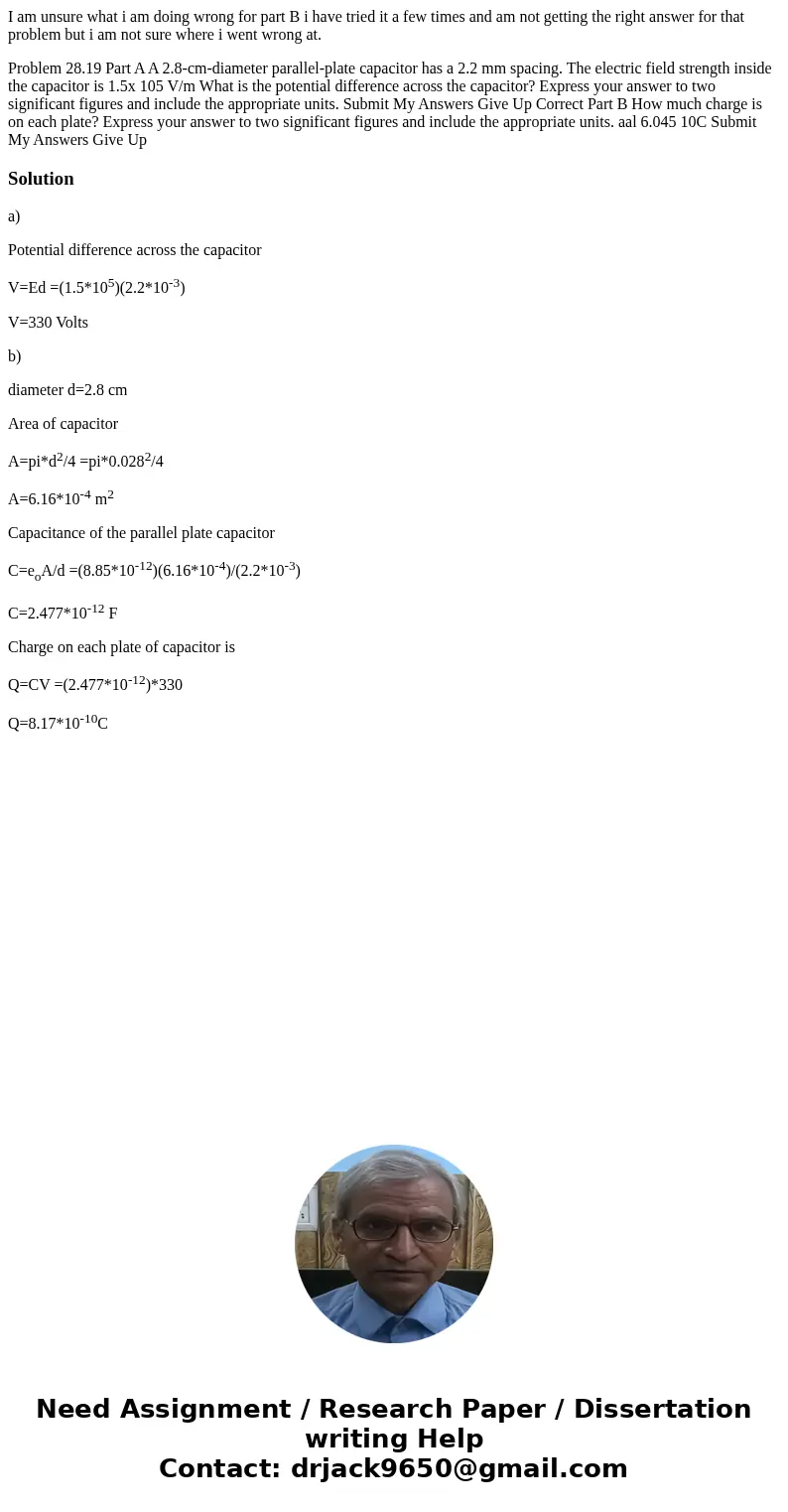 I am unsure what i am doing wrong for part B i have tried it a few times and am not getting the right answer for that problem but i am not sure where i went wro I am unsure what i am doing wrong for part B i have tried it a few times and am not getting the right answer for that problem but i am not sure where i went wro