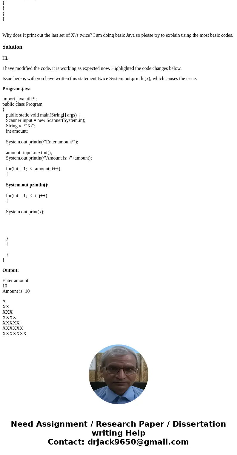  import java.util.*; public class Program { public static void main(String[] args) { Scanner input = new Scanner(System.in); String x=\