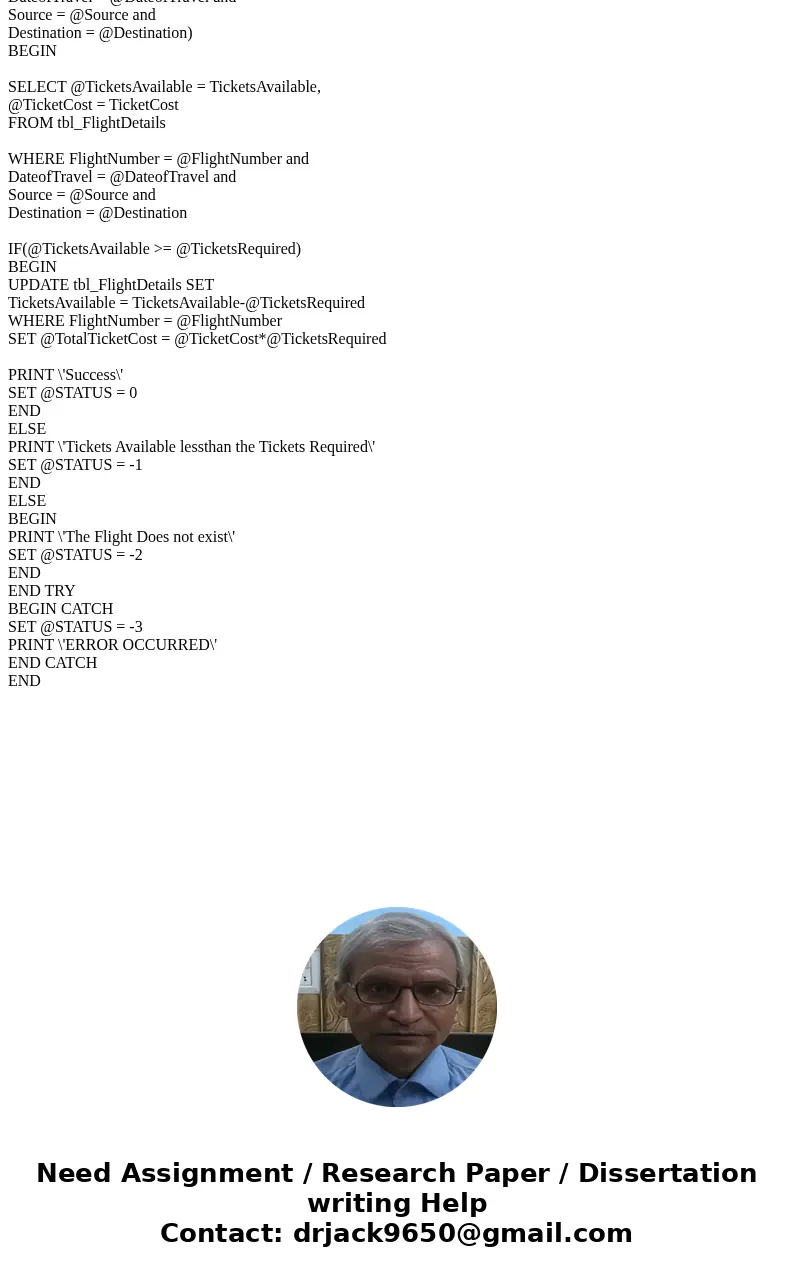 $$ Please Create the Stored Procedure Create the tables and insert values in table and create the stored procedure and then execution needed. Create a table ‘tb