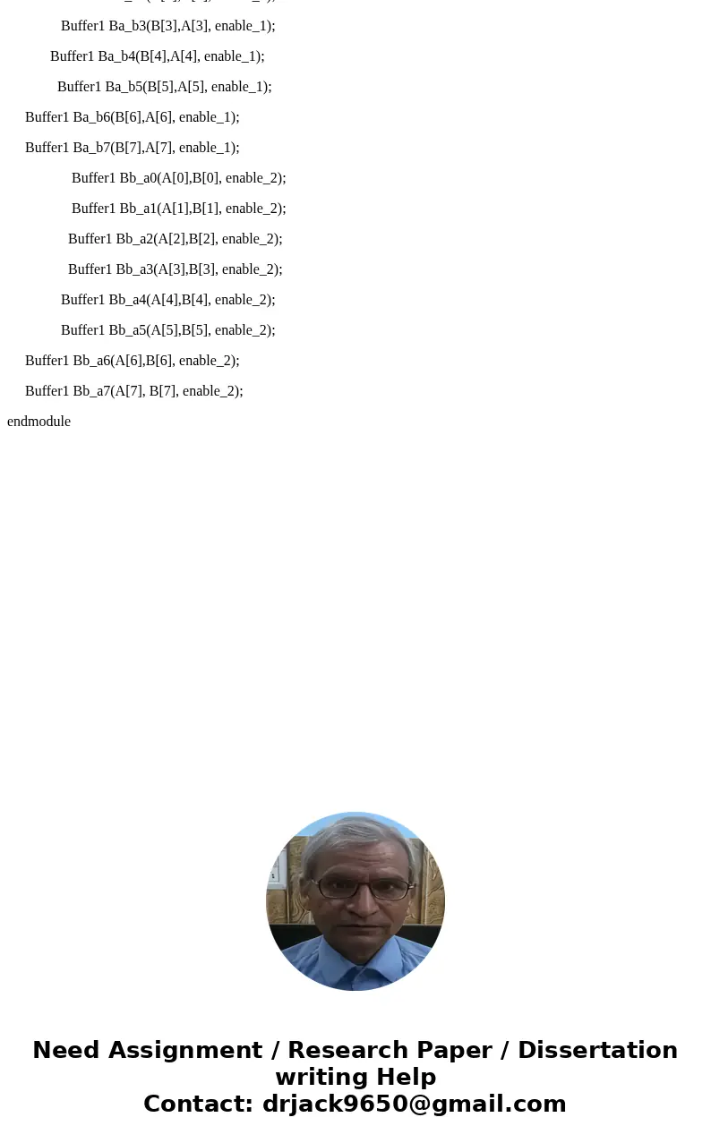 Please help me Tristate buffers can be implemented with primitive gates. Assume primitive buffer, inverter, and AND gates are available as: Buffer 1 (output_por