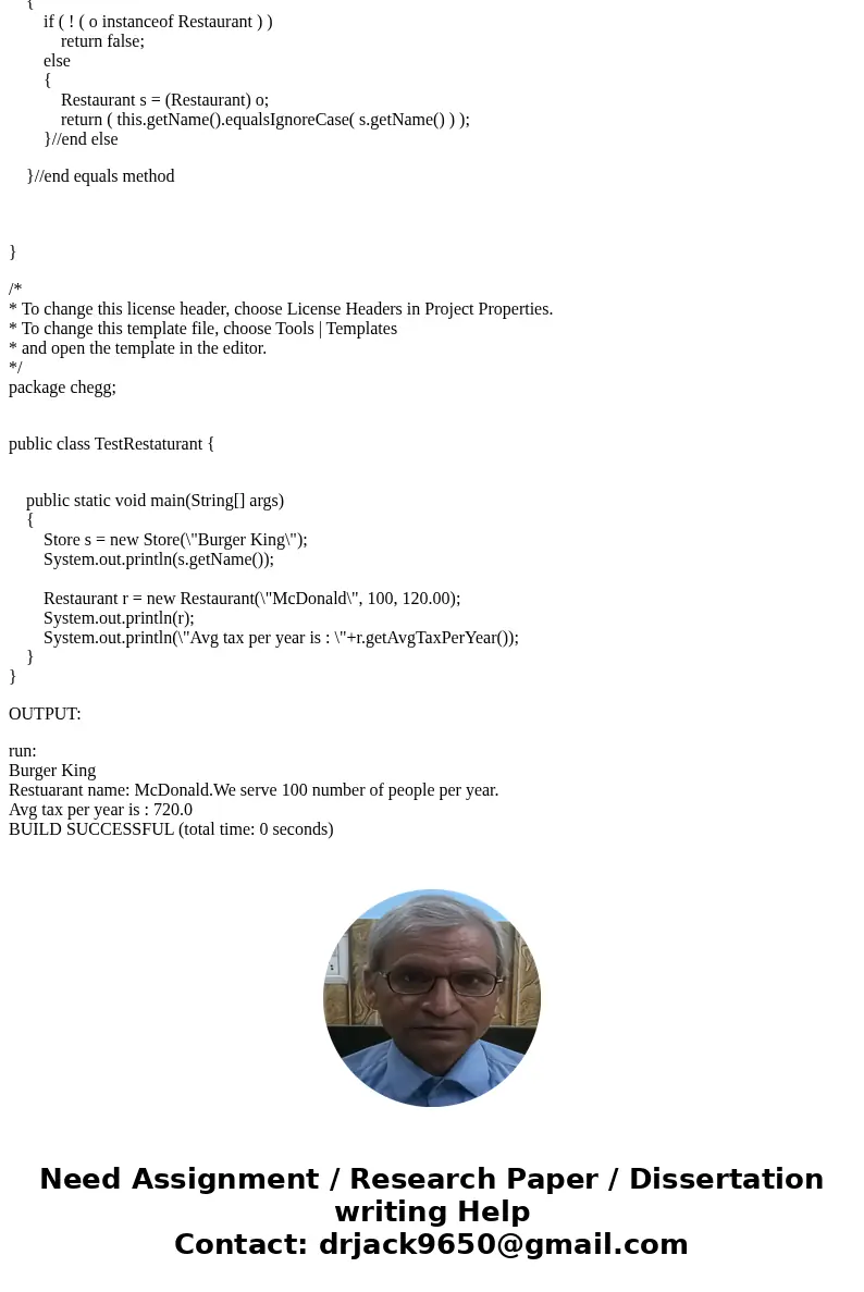 Please write in Java ONLY! Write a class encapsulating a restaurant,which inherits from Store. A restaurant has the following additional attributes: how many pe Please write in Java ONLY! Write a class encapsulating a restaurant,which inherits from Store. A restaurant has the following additional attributes: how many pe