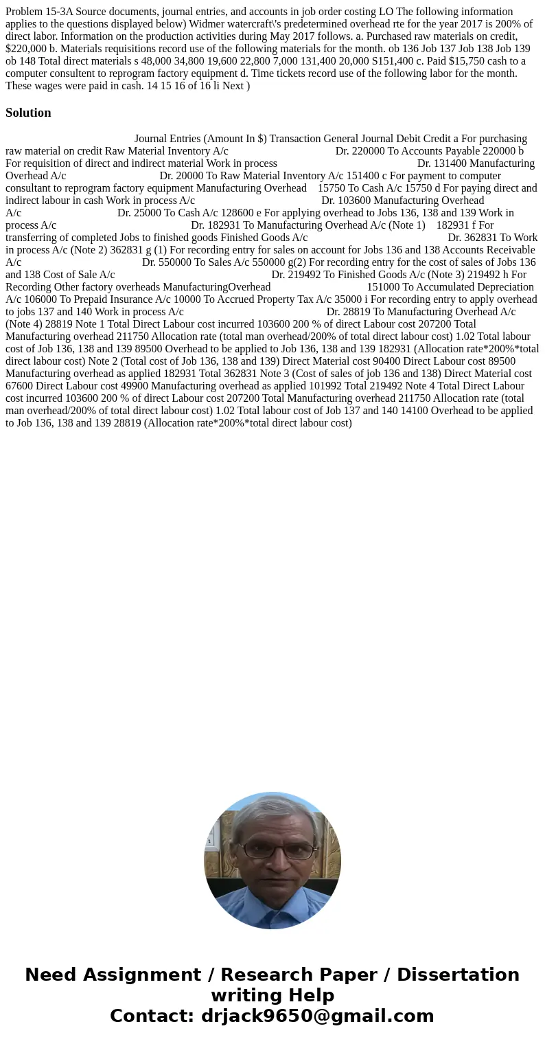 Problem 15-3A Source documents, journal entries, and accounts in job order costing LO The following information applies to the questions displayed below) Widme  Problem 15-3A Source documents, journal entries, and accounts in job order costing LO The following information applies to the questions displayed below) Widme