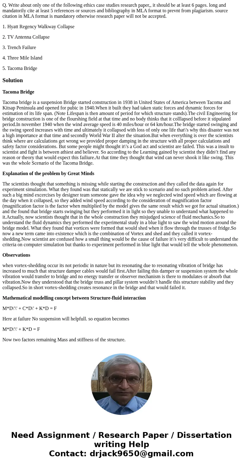 Q. Write about only one of the following ethics case studies research paper,, it should be at least 6 pages. long and mandatorily cite at least 5 references or 