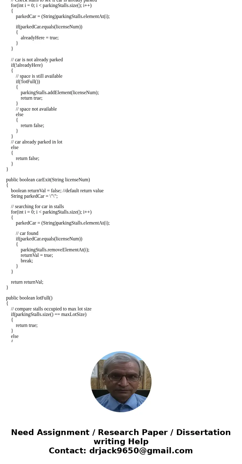 Simple array Java code. The “Park-a-lot” parking garage currently operates without any computerized system. The management has concerns about inefficiencies of  Simple array Java code. The “Park-a-lot” parking garage currently operates without any computerized system. The management has concerns about inefficiencies of