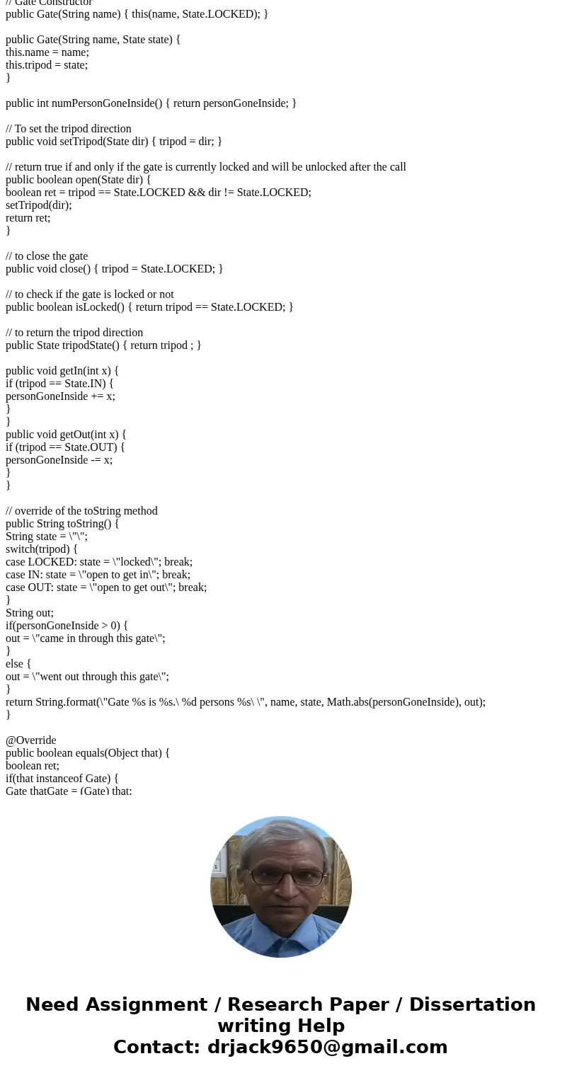 Templates Hwk5.java package hwk5; import java.util.Random; public class Hwk5 { public static void main(String[] args) { int numOfGates = 5; Gym gym = new Gym(nu