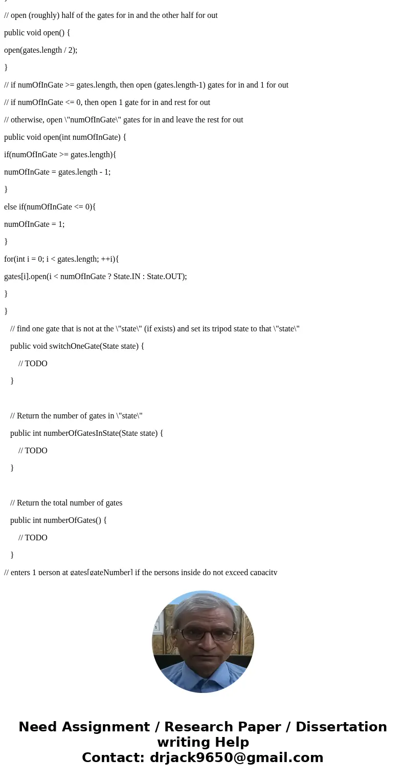 Templates Hwk5.java package hwk5; import java.util.Random; public class Hwk5 { public static void main(String[] args) { int numOfGates = 5; Gym gym = new Gym(nu