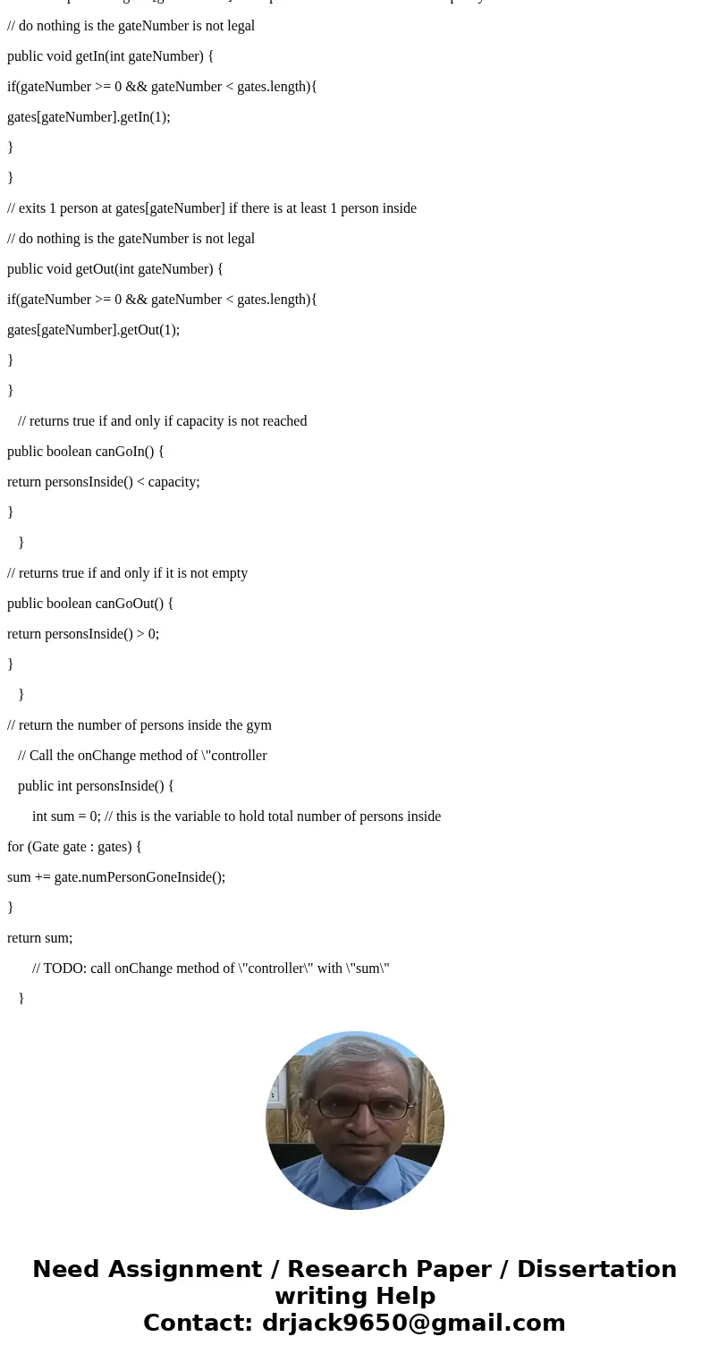 Templates Hwk5.java package hwk5; import java.util.Random; public class Hwk5 { public static void main(String[] args) { int numOfGates = 5; Gym gym = new Gym(nu