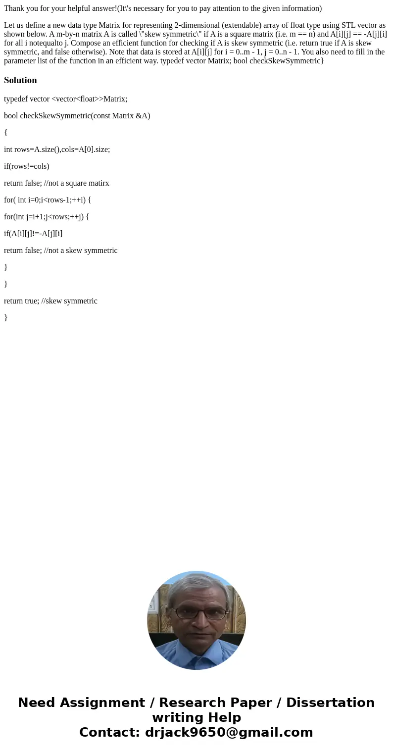 Thank you for your helpful answer!(It\'s necessary for you to pay attention to the given information) Let us define a new data type Matrix for representing 2-di Thank you for your helpful answer!(It\'s necessary for you to pay attention to the given information) Let us define a new data type Matrix for representing 2-di