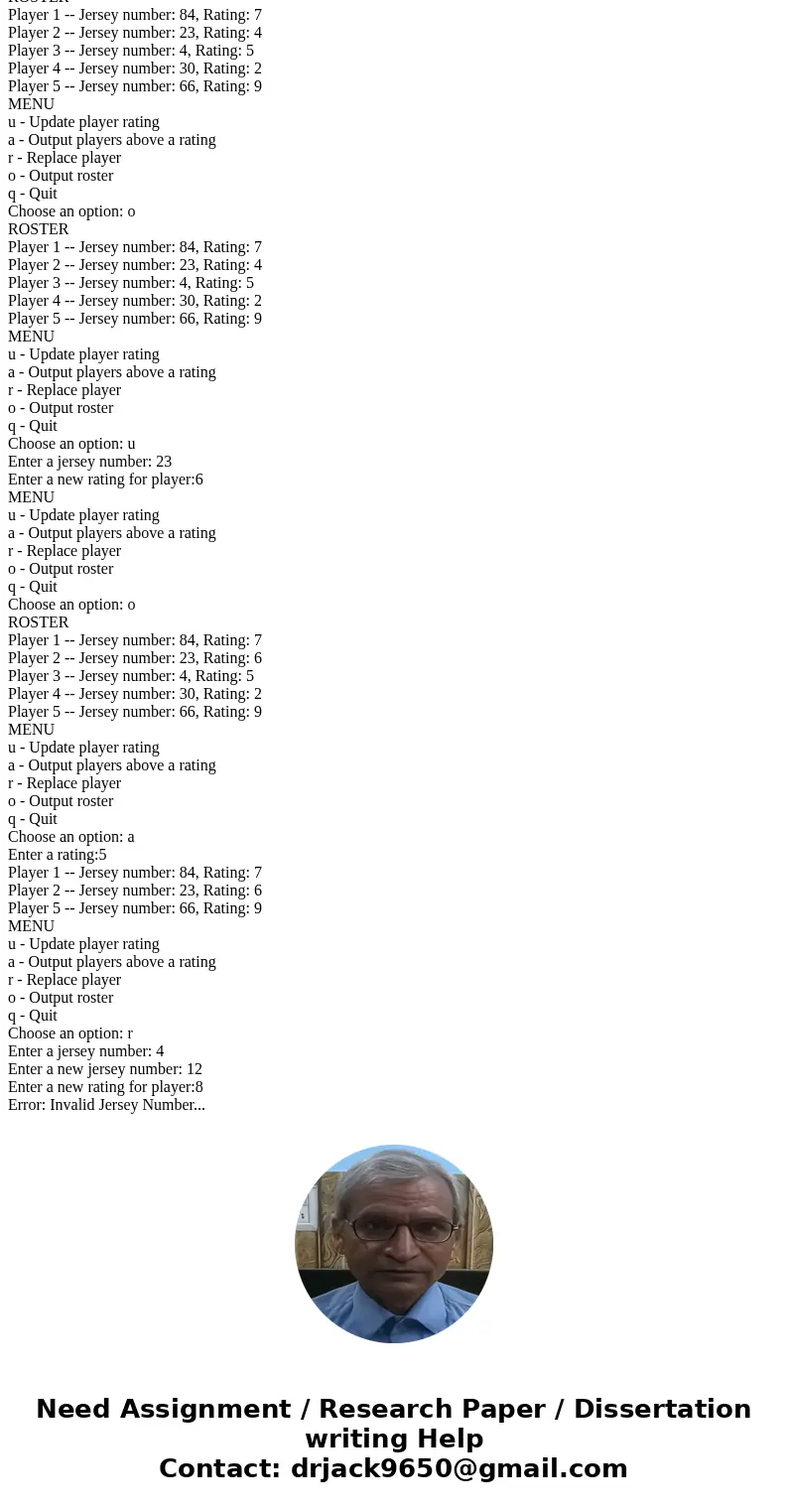 This program will store roster and rating information for a soccer team. Coaches rate players during tryouts to ensure a balanced team. (1) Prompt the user to i This program will store roster and rating information for a soccer team. Coaches rate players during tryouts to ensure a balanced team. (1) Prompt the user to i