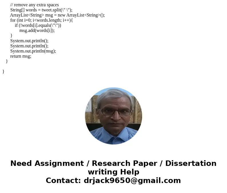 You are going to design and implement a class that represents an individual tweet (from Twitter). In the next project, you will be designing a system that can m You are going to design and implement a class that represents an individual tweet (from Twitter). In the next project, you will be designing a system that can m