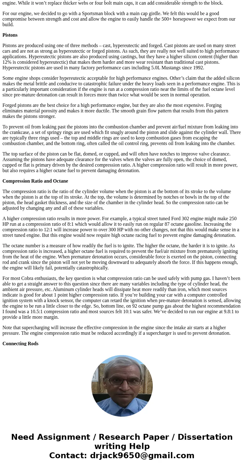 You are to design an Engine (V-8) to be used in a new series of cars. Please label the factors as shown below. The factors that you can control are below Use Fa You are to design an Engine (V-8) to be used in a new series of cars. Please label the factors as shown below. The factors that you can control are below Use Fa