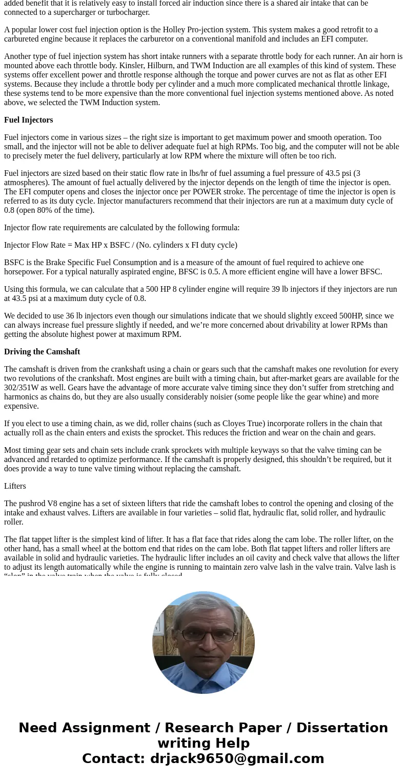 You are to design an Engine (V-8) to be used in a new series of cars. Please label the factors as shown below. The factors that you can control are below Use Fa You are to design an Engine (V-8) to be used in a new series of cars. Please label the factors as shown below. The factors that you can control are below Use Fa