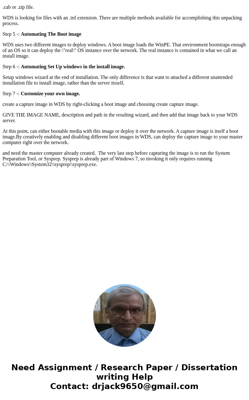 You work for a small city IT department, and you are preparing a Windows 7 operating system rollout plan for a new wing at City Hall. You want to use a drive im You work for a small city IT department, and you are preparing a Windows 7 operating system rollout plan for a new wing at City Hall. You want to use a drive im