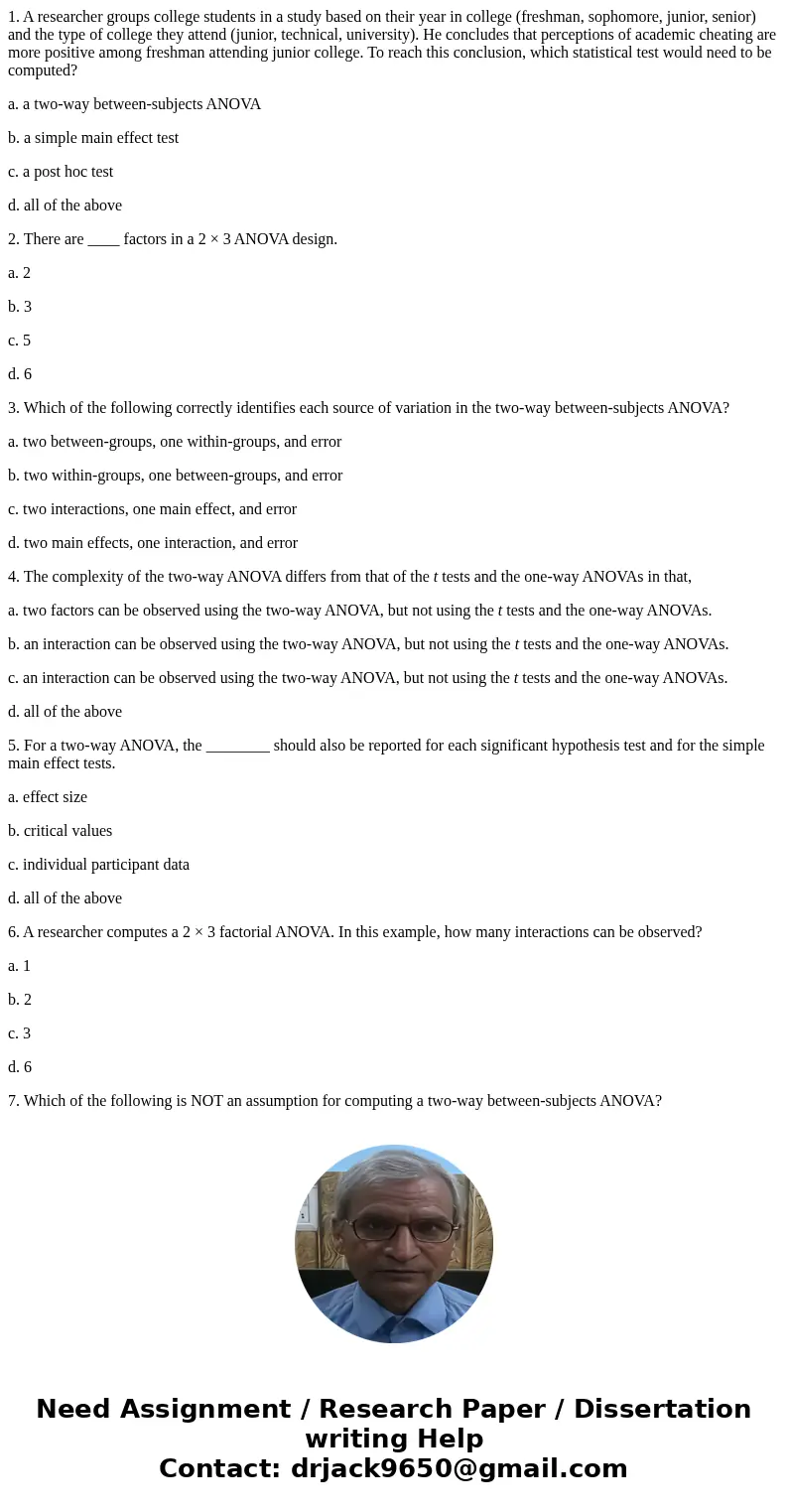1. A researcher groups college students in a study based on their year in college (freshman, sophomore, junior, senior) and the type of college they attend (jun 1. A researcher groups college students in a study based on their year in college (freshman, sophomore, junior, senior) and the type of college they attend (jun