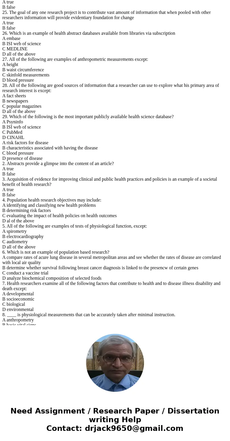 1. Biological specimens such as urine, stool and saliva samples can be useful for identifying all of the following, except A risk factors for disease B characte