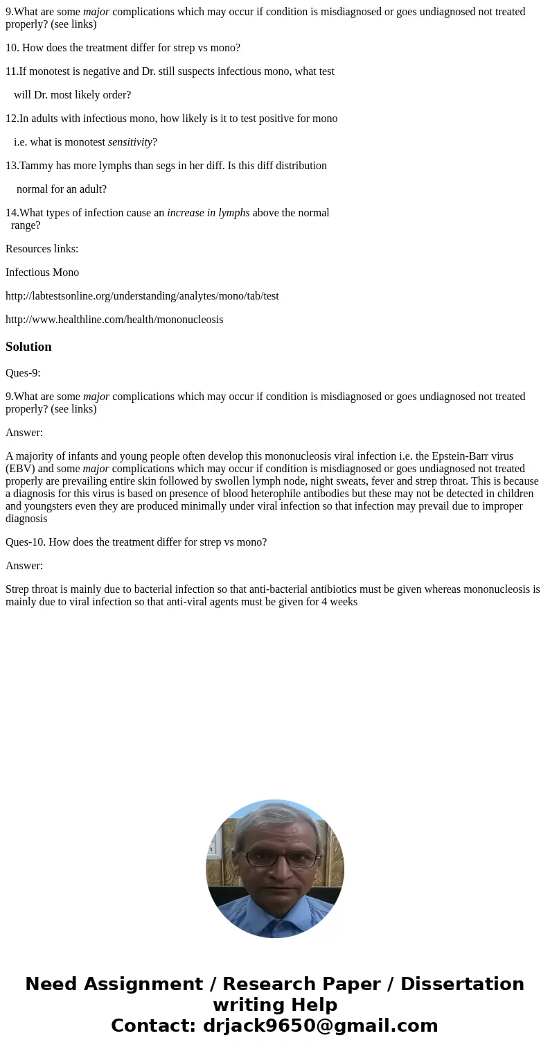 9.What are some major complications which may occur if condition is misdiagnosed or goes undiagnosed not treated properly? (see links) 10. How does the treatmen 9.What are some major complications which may occur if condition is misdiagnosed or goes undiagnosed not treated properly? (see links) 10. How does the treatmen