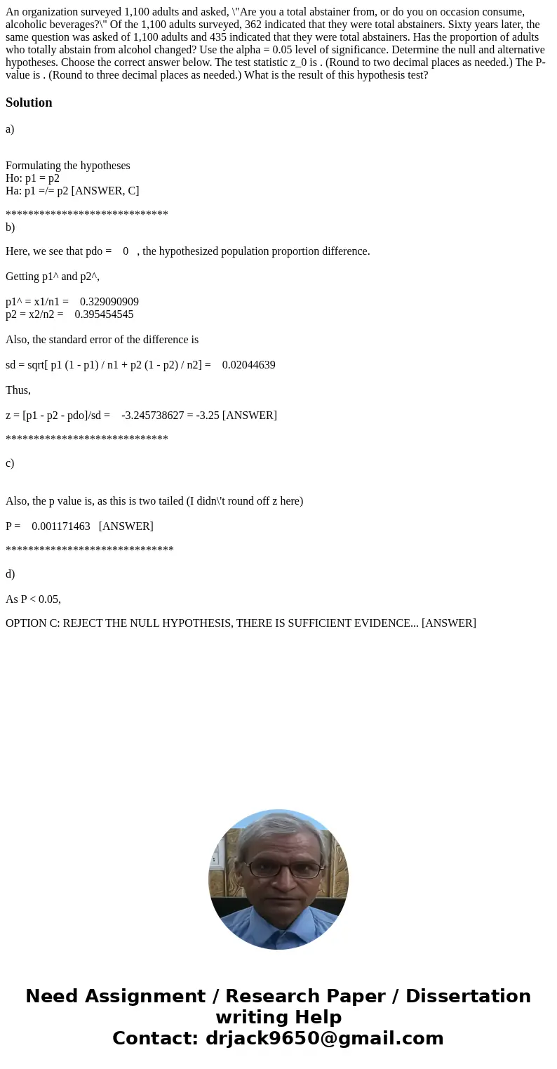 An organization surveyed 1,100 adults and asked, \  An organization surveyed 1,100 adults and asked, \