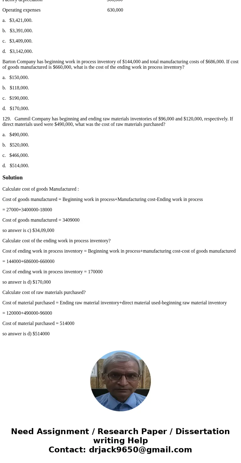 Assuming that the total manufacturing costs are $3,400,000, compute the cost of goods manufactured using the information below. Raw materials inventory, January Assuming that the total manufacturing costs are $3,400,000, compute the cost of goods manufactured using the information below. Raw materials inventory, January