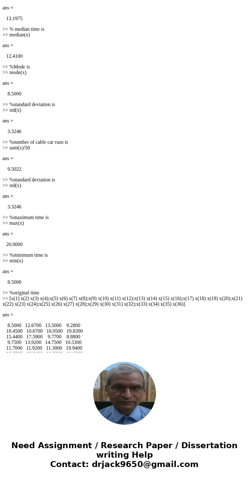 Cable car times: Student teams competed in a cable car competition and recorded their times to race across a 50 m test cable. The following times were recorded  Cable car times: Student teams competed in a cable car competition and recorded their times to race across a 50 m test cable. The following times were recorded