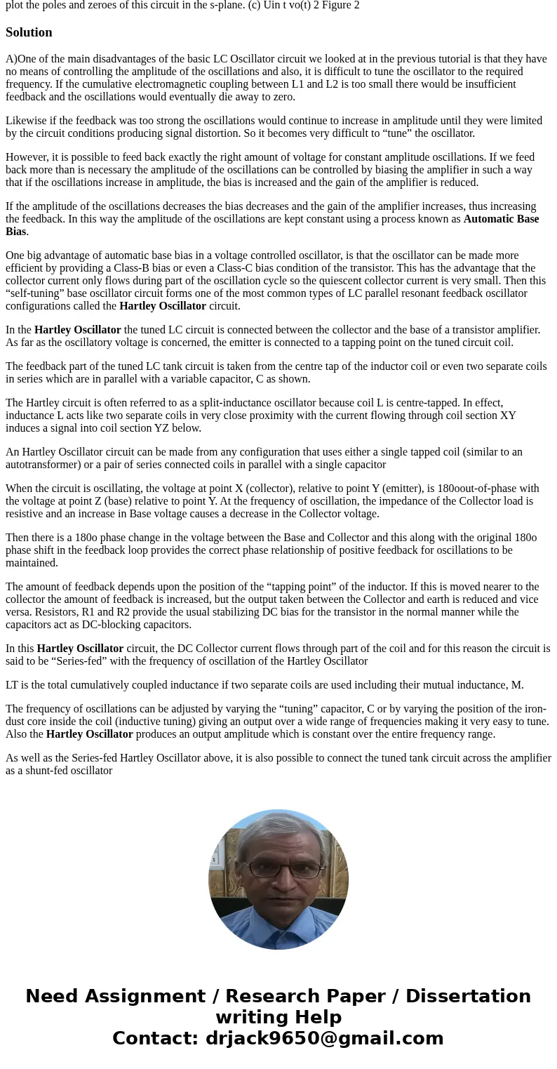 Consider the circuit shown in Fig. 2 Using any method do the following: (a) Determine its characteristic equation and find the relationship between R1 and R2 th