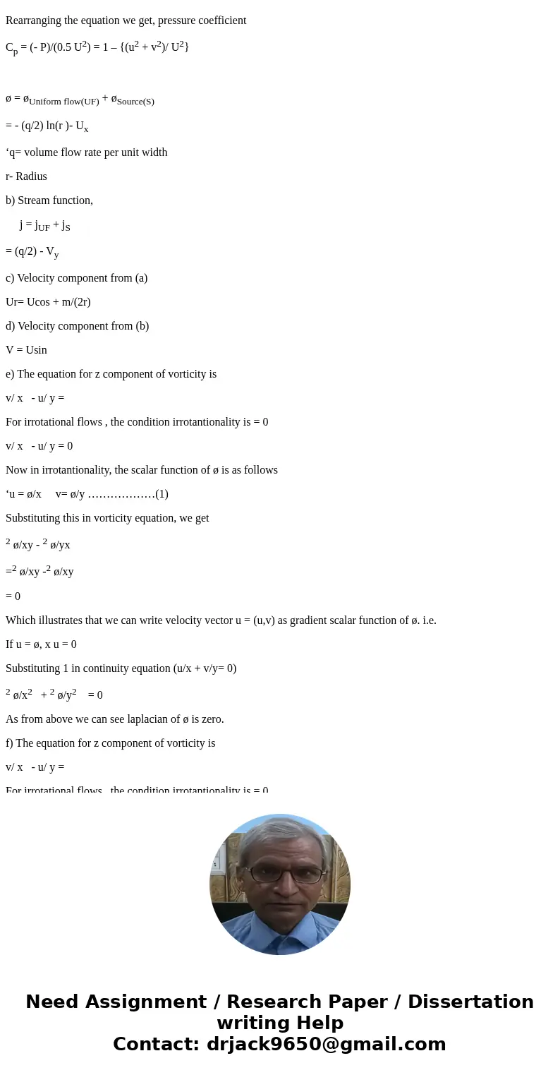 Consider the incompressible and irrotational flow around a Rankine half-body... Consider the incompressible and irrotational flow around a Rankine half-body (cf Consider the incompressible and irrotational flow around a Rankine half-body... Consider the incompressible and irrotational flow around a Rankine half-body (cf