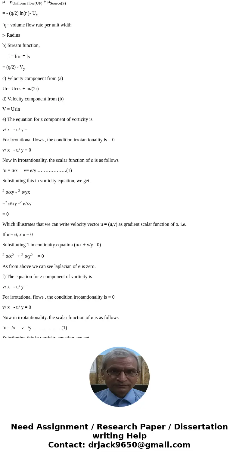 Consider the incompressible and irrotational flow around a Rankine half-body... Consider the incompressible and irrotational flow around a Rankine half-body (cf Consider the incompressible and irrotational flow around a Rankine half-body... Consider the incompressible and irrotational flow around a Rankine half-body (cf