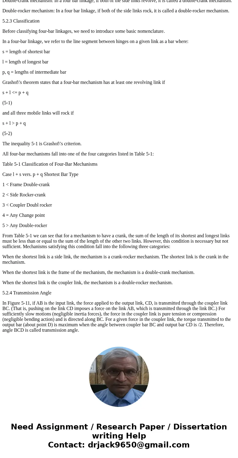 For the fourbar linkage circuit shown (Fig. 2), suggest a configuration to design a (rusher. In particular, perform velocity analysis and derive the angular ve  For the fourbar linkage circuit shown (Fig. 2), suggest a configuration to design a (rusher. In particular, perform velocity analysis and derive the angular ve