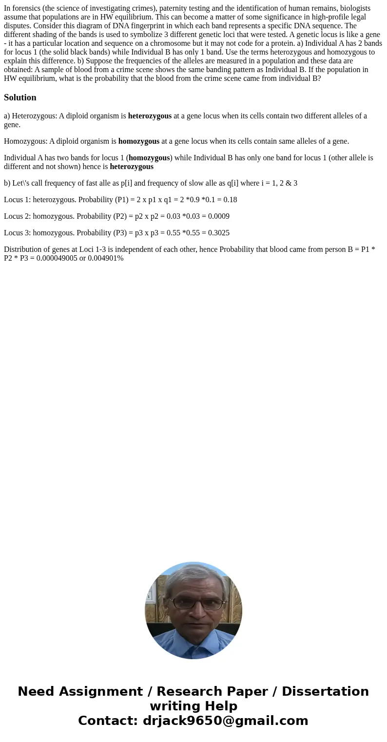  In forensics (the science of investigating crimes), paternity testing and the identification of human remains, biologists assume that populations are in HW equ