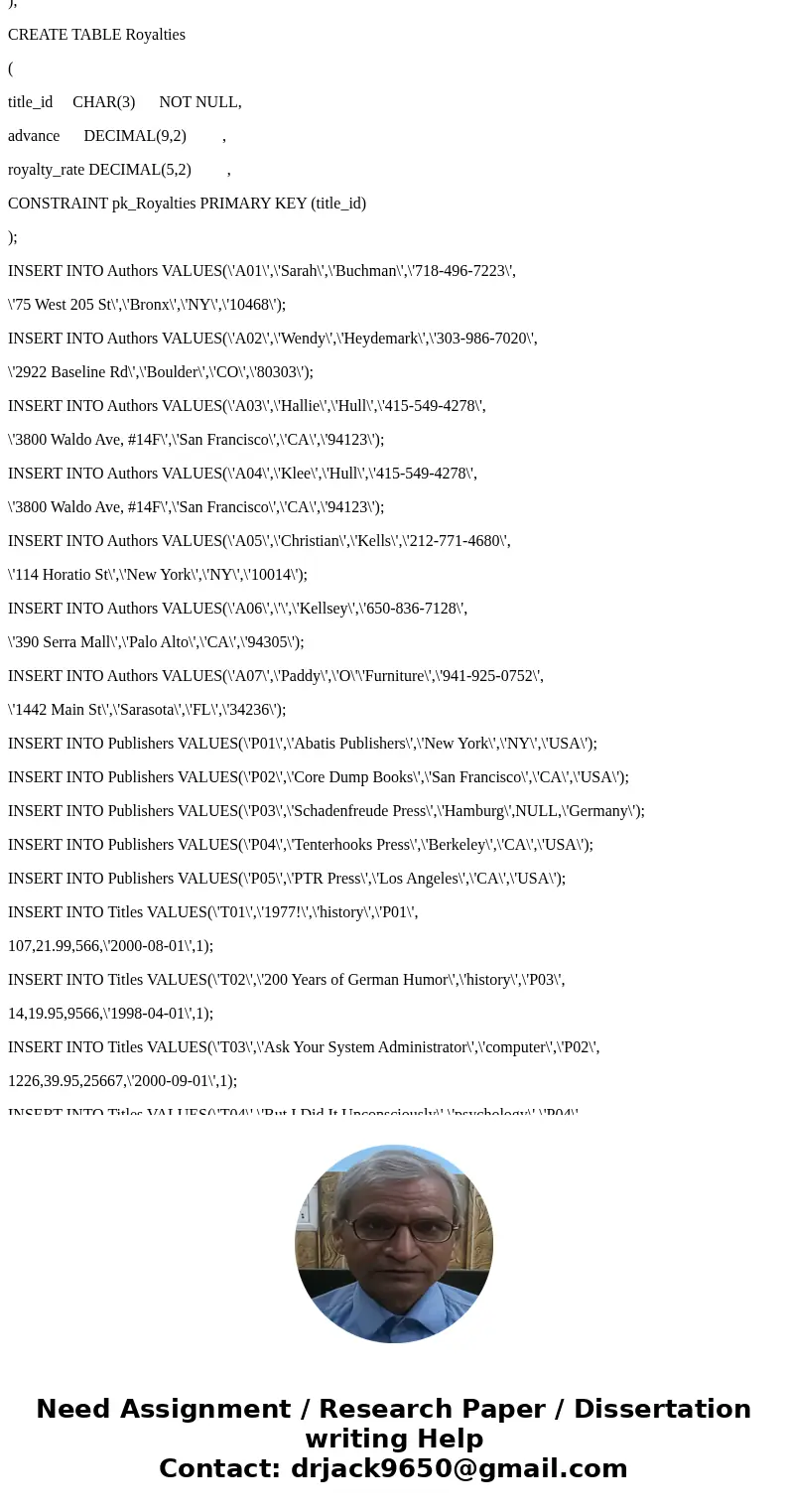 MYSQL question please help 1. List the title_name and book type of the books that are published earlier than all biography books 2. List the title_name and book MYSQL question please help 1. List the title_name and book type of the books that are published earlier than all biography books 2. List the title_name and book