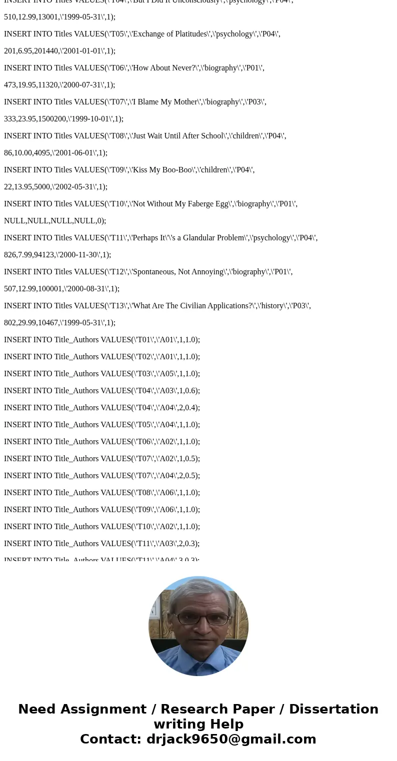MYSQL question please help 1. List the title_name and book type of the books that are published earlier than all biography books 2. List the title_name and book MYSQL question please help 1. List the title_name and book type of the books that are published earlier than all biography books 2. List the title_name and book