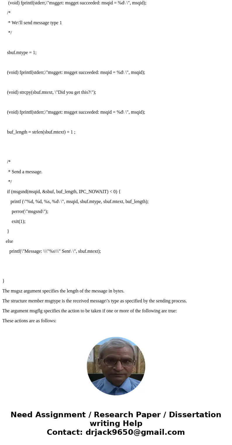 Please help Write a C program (msqQTest.c) that creates a message queue to communicate between processes. The program expects inputs from the user through the a Please help Write a C program (msqQTest.c) that creates a message queue to communicate between processes. The program expects inputs from the user through the a