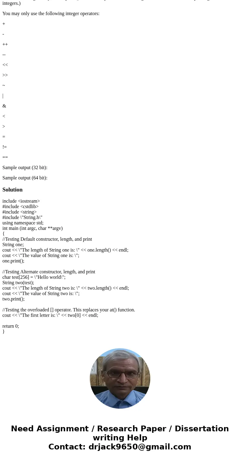 Purpose: To let you demonstrate your ability to manipulate C integers. Assignment: Bit pattern manipulation Finish the program below that does several bit-wise  Purpose: To let you demonstrate your ability to manipulate C integers. Assignment: Bit pattern manipulation Finish the program below that does several bit-wise