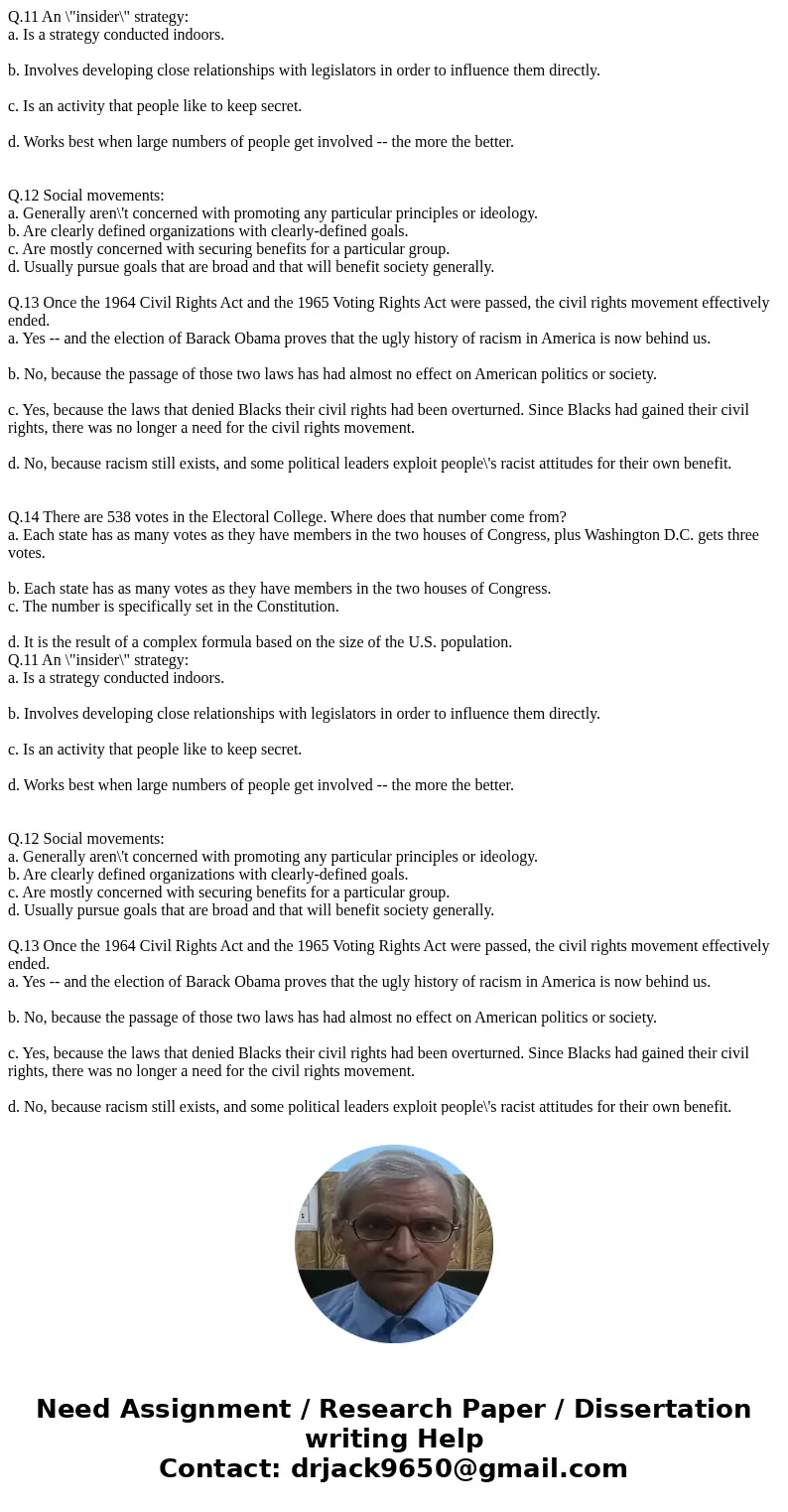 Q.11 An \  Q.11 An \