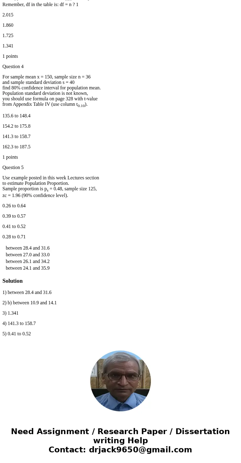Question 1 Sample with size n = 100 has mean = 30. Assuming the population standard deviation is 8, construct 95% confidence interval for population mean. Use f Question 1 Sample with size n = 100 has mean = 30. Assuming the population standard deviation is 8, construct 95% confidence interval for population mean. Use f