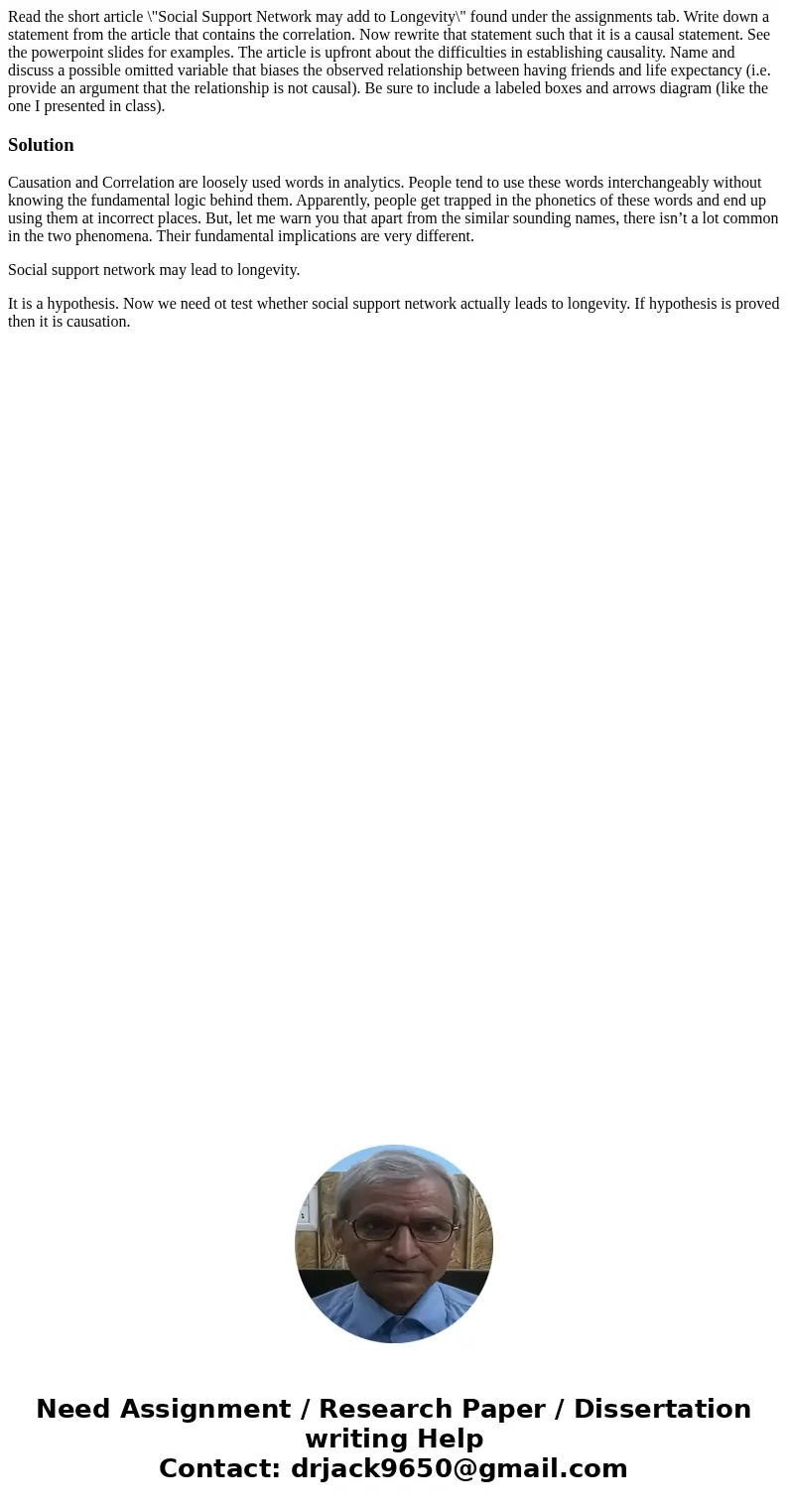 Read the short article \  Read the short article \