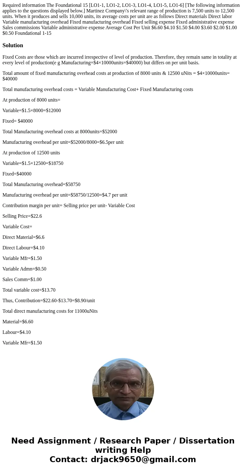  Required information The Foundational 15 [LO1-1, LO1-2, LO1-3, LO1-4, LO1-5, LO1-6] [The following information applies to the questions displayed below.] Marti