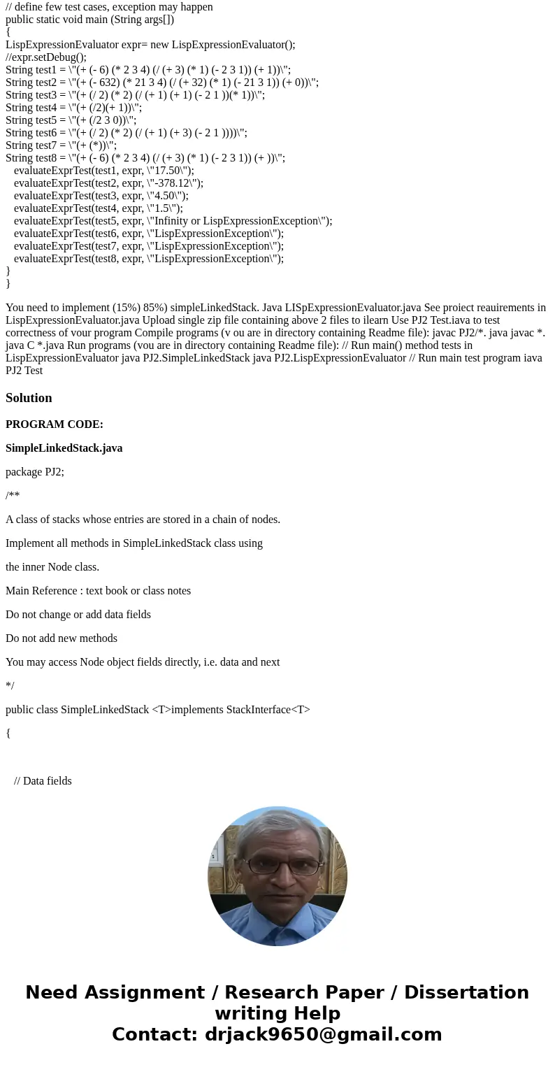 StackInterface /** An interface for the ADT stack. Do not modify this file */ package PJ2; public interface StackInterface<T> { /** Gets the current numbe StackInterface /** An interface for the ADT stack. Do not modify this file */ package PJ2; public interface StackInterface<T> { /** Gets the current numbe