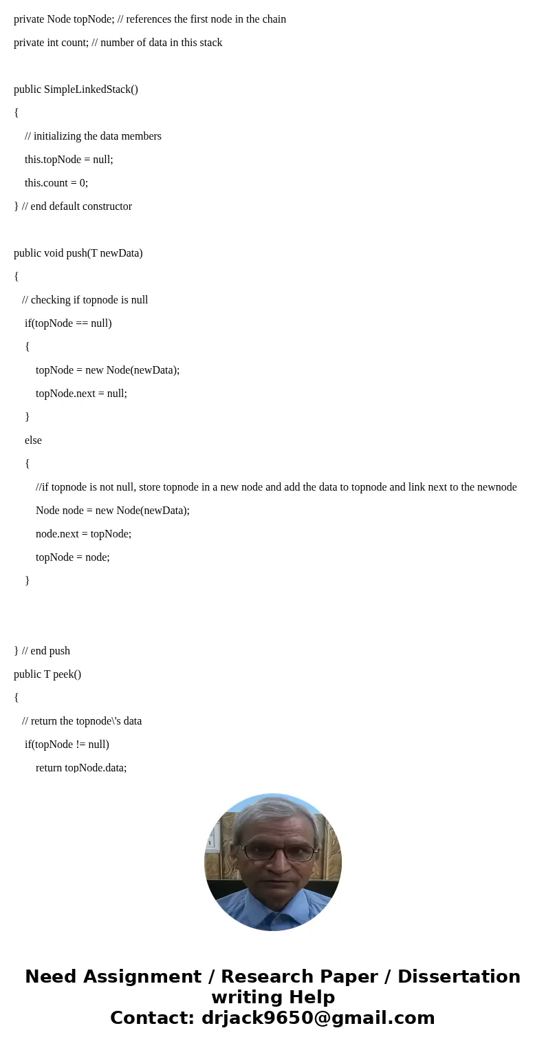 StackInterface /** An interface for the ADT stack. Do not modify this file */ package PJ2; public interface StackInterface<T> { /** Gets the current numbe StackInterface /** An interface for the ADT stack. Do not modify this file */ package PJ2; public interface StackInterface<T> { /** Gets the current numbe