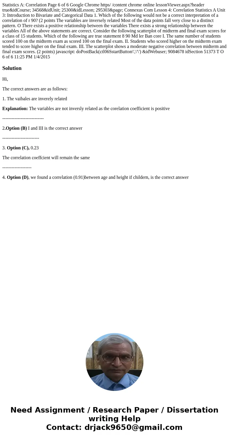 Statistics A: Correlation Page 6 of 6 Google Chrome https/ /content chrome online lessonViewer.aspx?header true&idCourse; 34568&idUnit; 25300&idLes  Statistics A: Correlation Page 6 of 6 Google Chrome https/ /content chrome online lessonViewer.aspx?header true&idCourse; 34568&idUnit; 25300&idLes