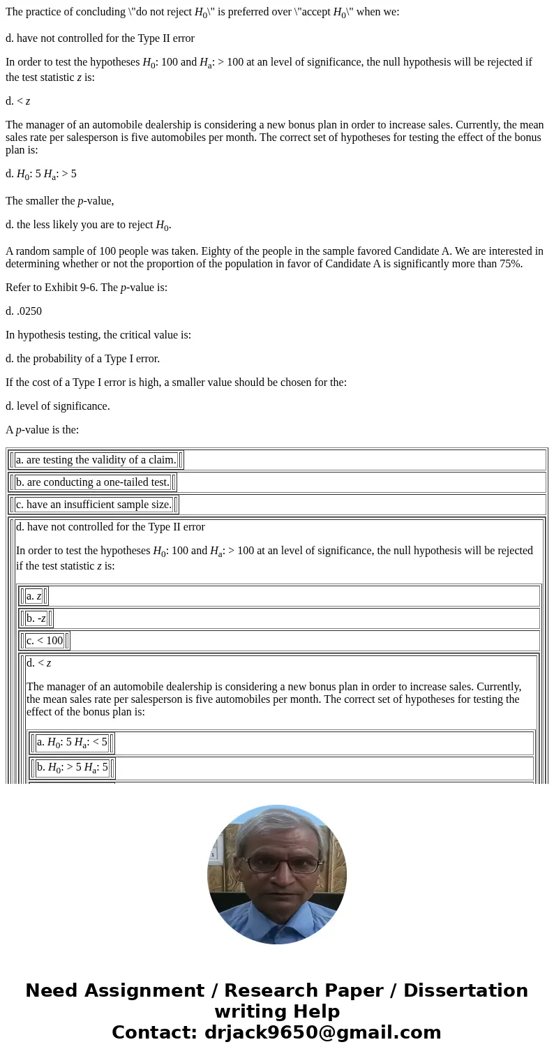 The practice of concluding \