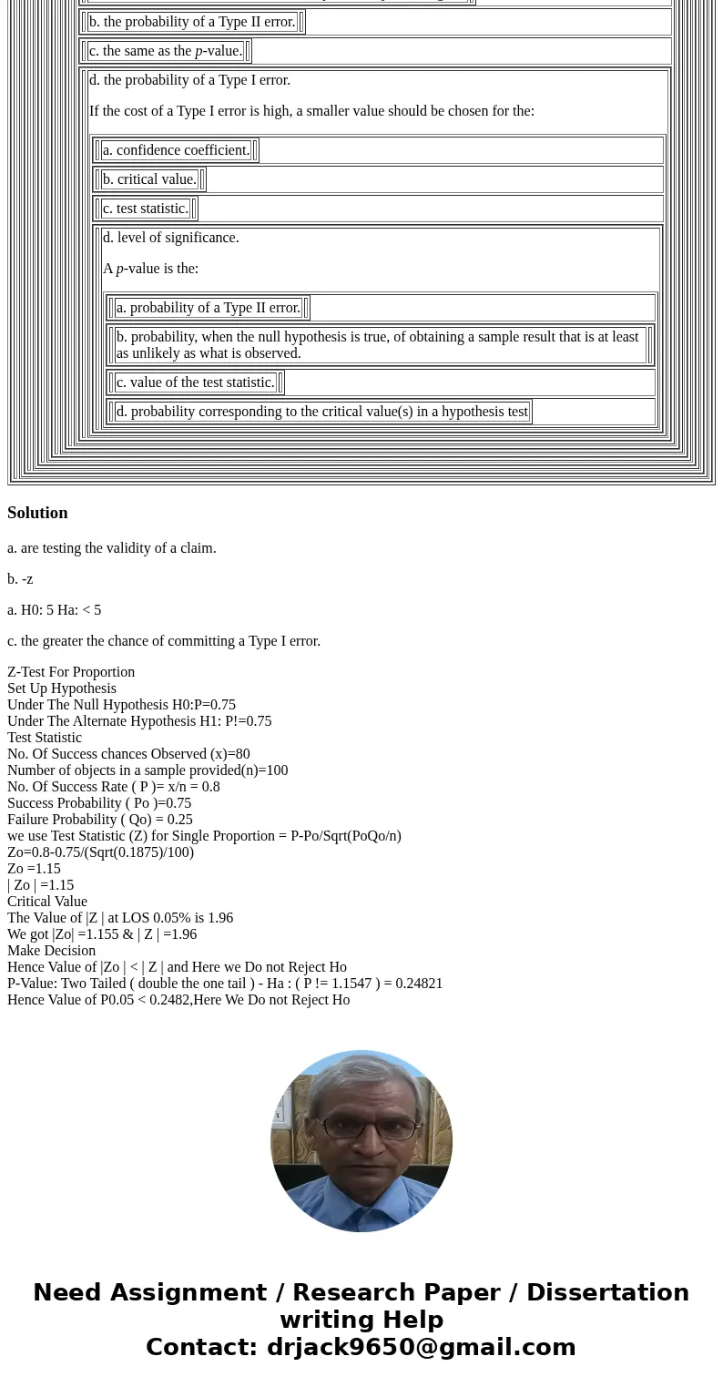 The practice of concluding \